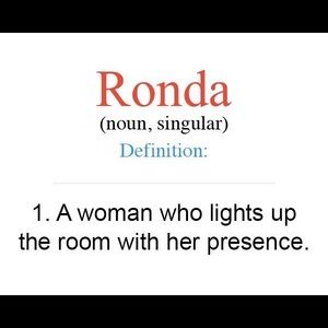 Meet your Posher, Ronda